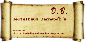 Deutelbaum Barnabás névjegykártya