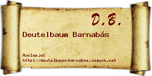 Deutelbaum Barnabás névjegykártya