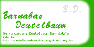 barnabas deutelbaum business card